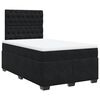 vidaXL Cama box spring con colch&oacute;n terciopelo negro 120x190 cm