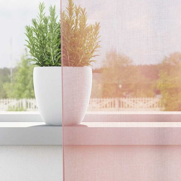 vidaXL Cortinas de gasa con ojales 2 uds rosa claro 140x300 cm