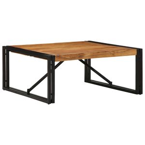 vidaXL Mesa de centro 80x80x35 cm madera maciza acacia