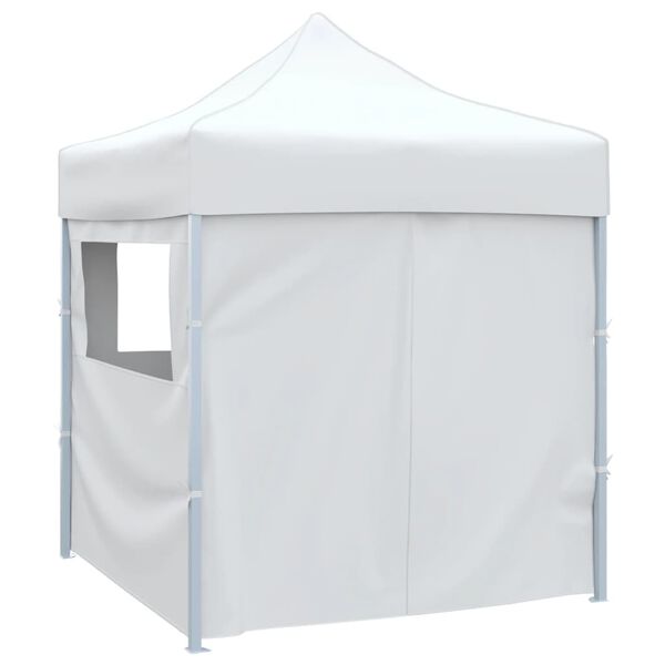 vidaXL Carpa plegable profesional con 4 paredes acero blanco 2x2 m