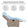 vidaXL Sill&oacute;n reclinable de masaje el&eacute;ctrico cuero sint&eacute;tico capuchino