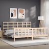 vidaXL Estructura de cama con cabecero madera maciza 180x200 cm