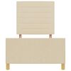 vidaXL Estructura de cama con cabecera Crema 100 x 200 cm tela