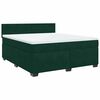 vidaXL Cama box spring con colch&oacute;n terciopelo verde oscuro 180x200 cm