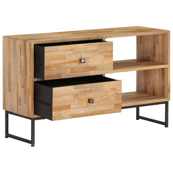 vidaXL Mueble para TV de madera de teca reciclada 90x30x55 cm