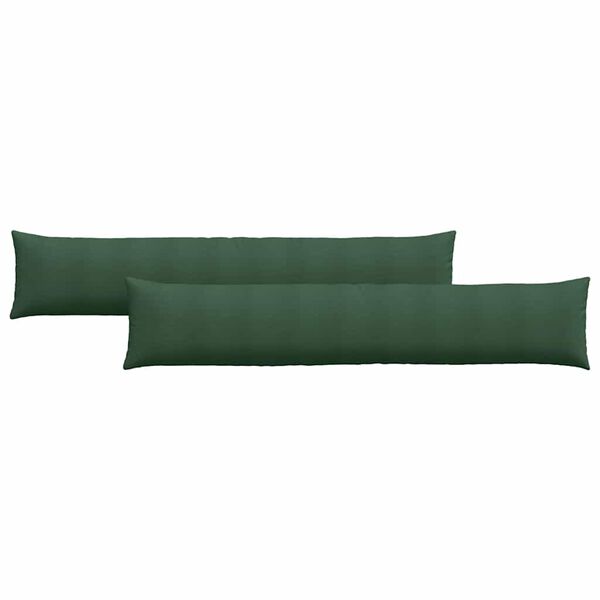 vidaXL Cojines de sofá 2 pcs Verde oscuro 200 x 40 cm Tela de pana