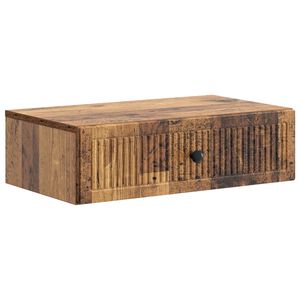 vidaXL Mesa Lateral Montada en la Pared Madera envejecida