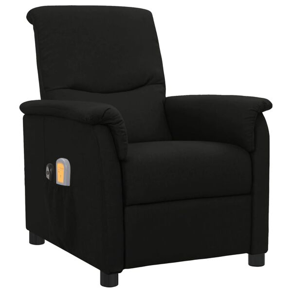 vidaXL Sillón de masaje eléctrico tela negro