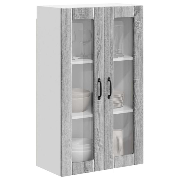 vidaXL Armario de cocina mural con puerta Gris Sonoma 60 x 31 x 100 cm