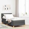 vidaXL Cama con Somier con colch&oacute;n Gris oscuro 100 x 200 cm tela