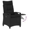 vidaXL Sillas de jard&iacute;n reclinables Negro 56 x 60 x 112 cm