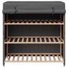 vidaXL Mueble zapatero con funda de tela gris 79x40x80 cm