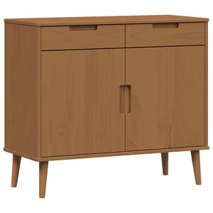 vidaXL Aparador MOLDE Caramelo 90 x 40 x 80 cm