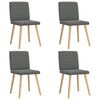 vidaXL Sillas de comedor giratorias 4 unidades tela gris oscuro