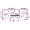 vidaXL Conjunto de sof&aacute;s de exterior 5 pcs Gris Natural y Claro