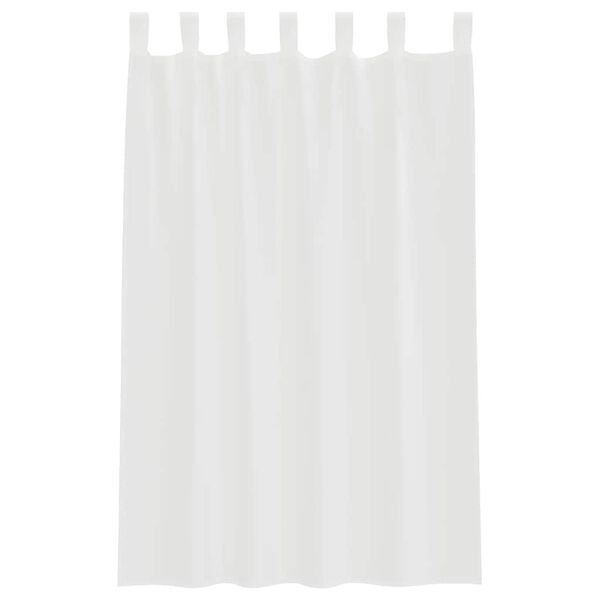 vidaXL Cortinas de gasa con trabillas 2 uds. color blanco 140x175 cm