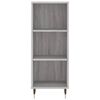 vidaXL Aparador alto madera contrachapada gris Sonoma 34,5x34x180 cm