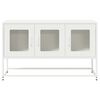 vidaXL Mueble para TV acero laminado en fr&iacute;o blanco 100,5x39x60,5 cm
