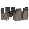 vidaXL Juego de comedor para exteriores 7 pcs Gris Claro y Gris Oscuro