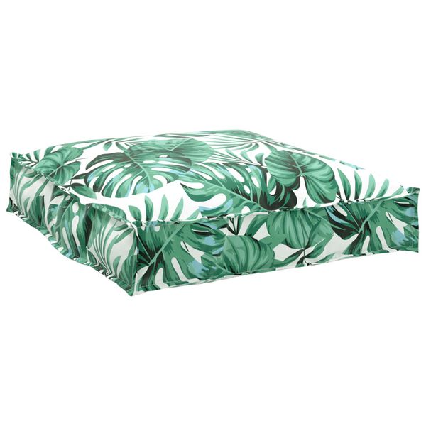 vidaXL Coj&iacute;n Hoja Patr&oacute;n de hoja 70 x 70 x 12 cm Tela Oxford