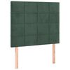 vidaXL Cama box spring con colch&oacute;n terciopelo verde oscuro 100x200 cm