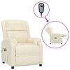 vidaXL Sillón de masaje eléctrico cuero sintético crema