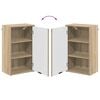 vidaXL Gabinete de Ba&ntilde;o con puerta Roble Sonoma 39 x 23,5 x 65 cm