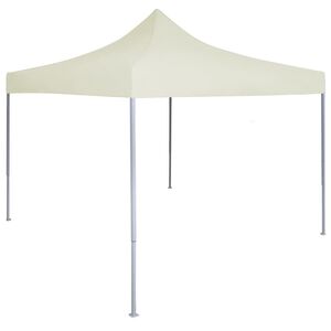 vidaXL Carpa plegable profesional acero color crema 2x2 m
