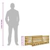 vidaXL Arriate de madera de pino impregnada 120x40x38,5 cm