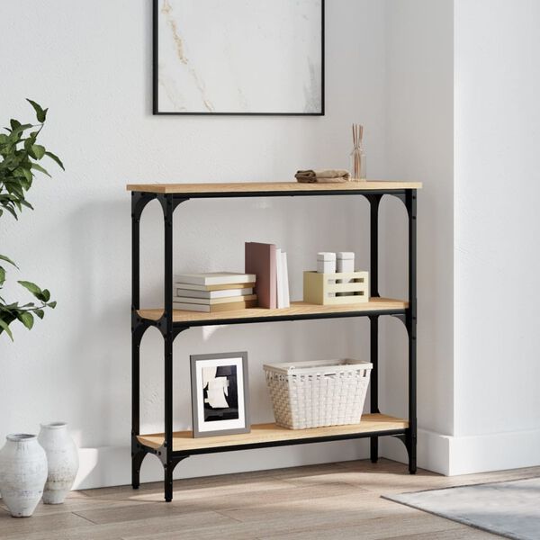 vidaXL Mesa consola roble Sonoma 75x22,5x75 cm madera de ingenier&iacute;a