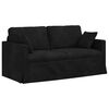 vidaXL Sof&aacute; 2 pcs Negro 158 x 78 x 80 cm Terciopelo