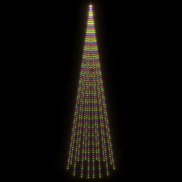 vidaXL &Aacute;rbol de Navidad en asta de bandera 1134 LED de colores 800 cm