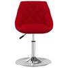 vidaXL Sillas de comedor giratorias 6 unidades terciopelo rojo tinto