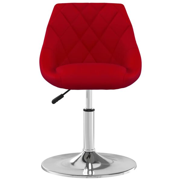vidaXL Sillas de comedor giratorias 6 unidades terciopelo rojo tinto