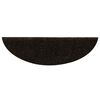 vidaXL Felpudos autoadhesivos para escaleras, 30 unidades, 56 x 17 x 3 cm, marrón oscuro, semicirculares