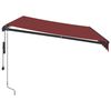 vidaXL Toldo retr&aacute;ctil autom&aacute;tico con LEDs burdeos 350x250 cm