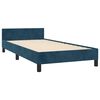 vidaXL Estructura de cama sin colch&oacute;n terciopelo azul oscuro 80x200 cm