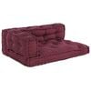 vidaXL Coj&iacute;n para Sof&aacute; Pallet 3 pcs Casta&ntilde;o 120 x 80 x 38 cm Tela