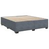 vidaXL Cama box spring con colch&oacute;n terciopelo gris oscuro 180x200 cm