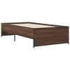 vidaXL Estructura cama madera ingeniería metal roble marrón 75x190 cm
