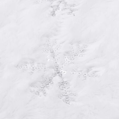 vidaXL Falda del árbol de Navidad de lujo blanca cuero sintético 150cm
