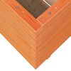 vidaXL Jardinera madera maciza de pino marr&oacute;n cera 70x70x72 cm
