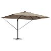 vidaXL Parasol Roma de Brazo Lateral Taupe y Negro 352 x 251 x 265 cm