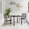 vidaXL Conjunto de Comedor de Jard&iacute;n 3 pcs Negro