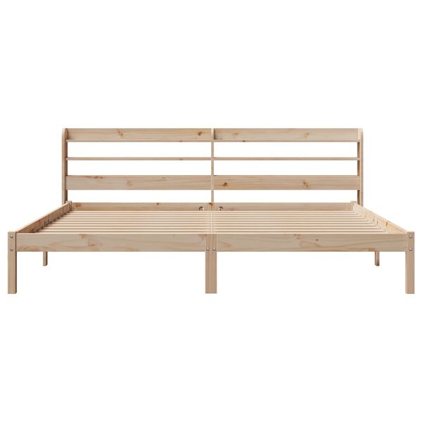 vidaXL Estructura de cama sin colch&oacute;n madera maciza de pino 180x200 cm