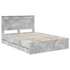 vidaXL Estructura de cama Gris Concreto 140 x 190 cm Madera Ingenieril