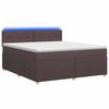 vidaXL Cama box spring con colch&oacute;n Marr&oacute;n Oscuro 180 x 200 cm Tela