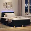 vidaXL Cama Box Spring LED con colch&oacute;n con LED Negro 120 x 200 cm tela