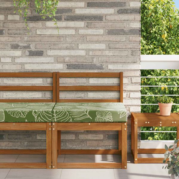 vidaXL Coj&iacute;n para sof&aacute; de exterior Dise&ntilde;o de Hojas 60 x 60 x 8 cm