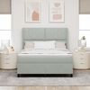 vidaXL Cama tipo Box Spring Gris Claro 140 x 190 cm Terciopelo